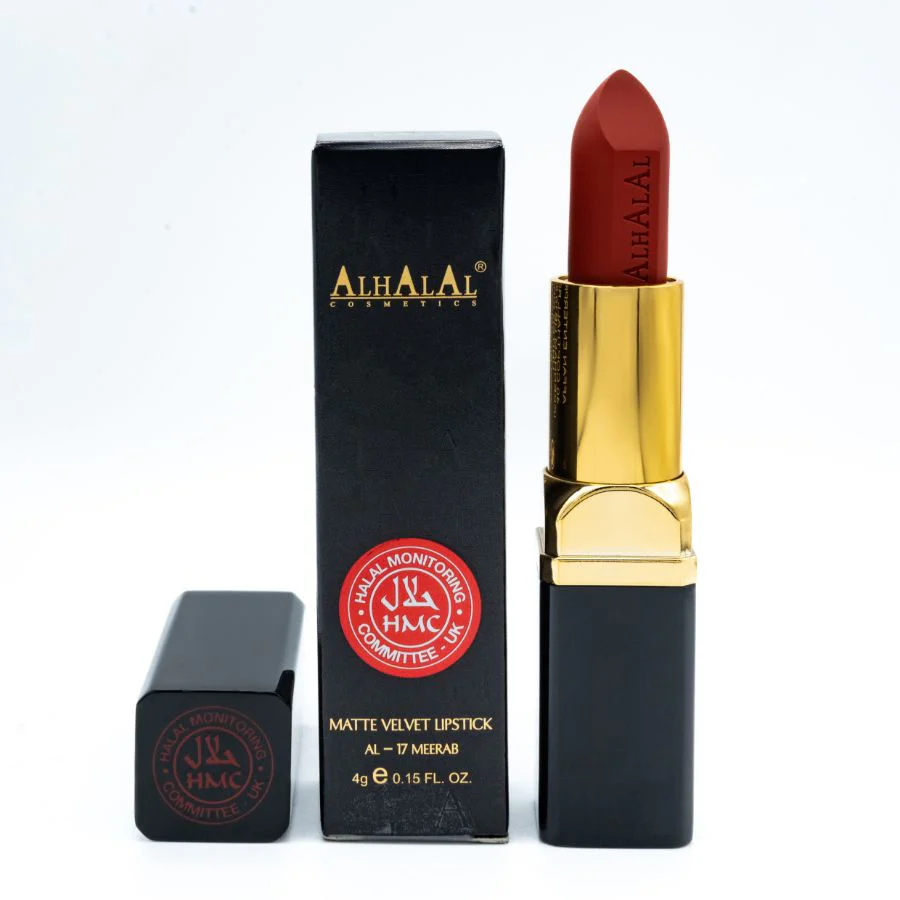 Alhalal AL-17 MEERUB Halal Lippenstift Fire Red | matt, vegan, alkoholfrei & HMC-zertifiziert