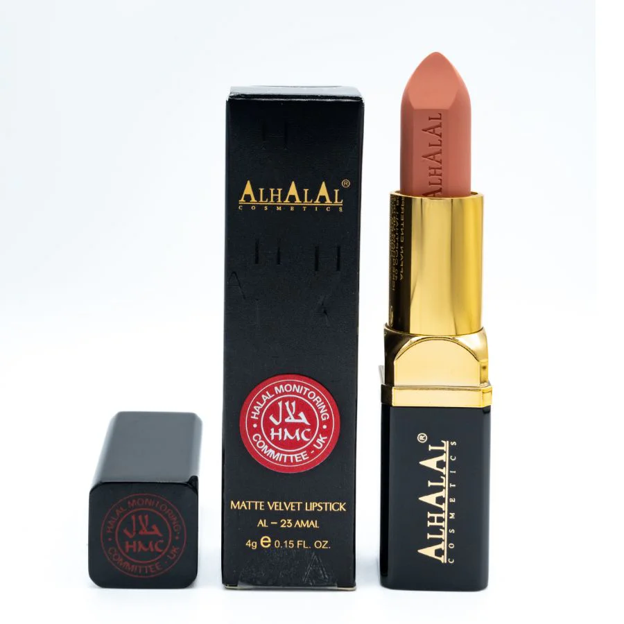 Alhalal AL-23 AMAL Halal Lippenstift Peach Nude | matt, vegan, alkoholfrei & HMC-zertifiziert