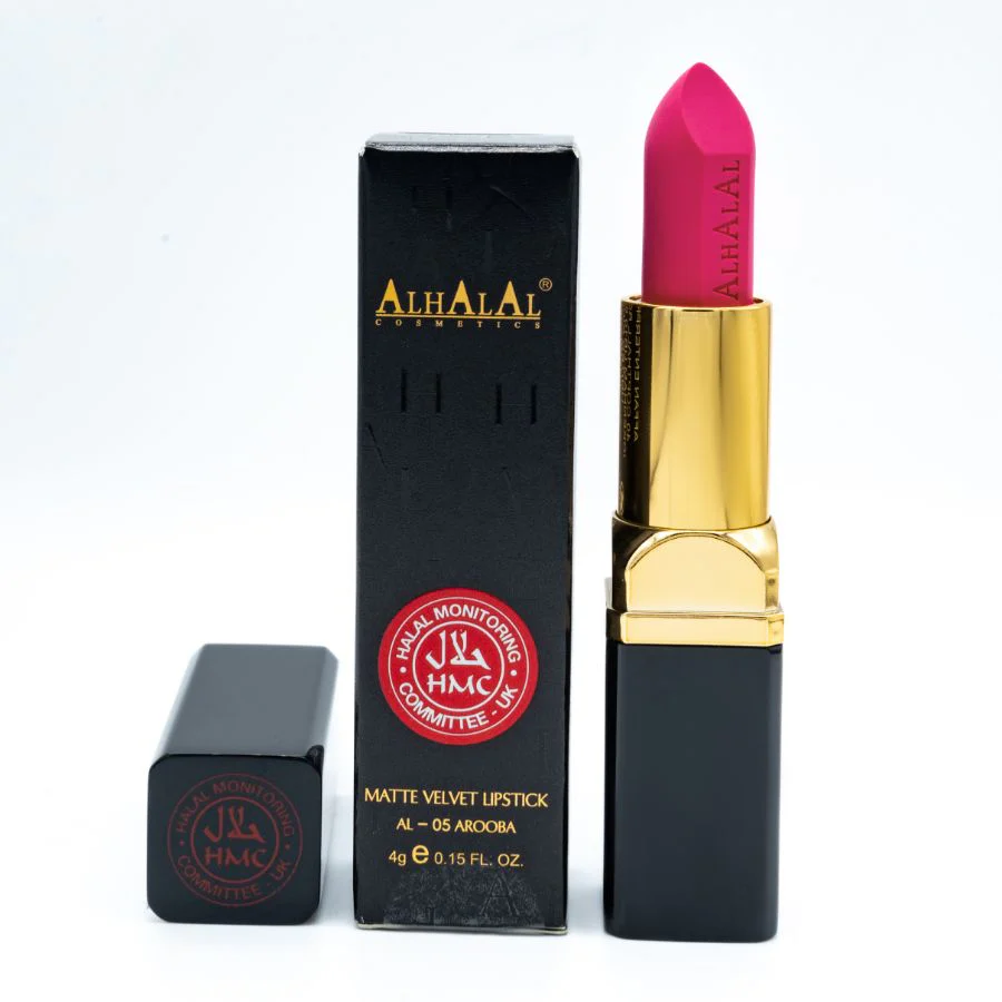 Alhalal AL-05 AROOBA Halal Lippenstift Neon-Pink | matt, vegan, alkoholfrei & HMC-zertifiziert