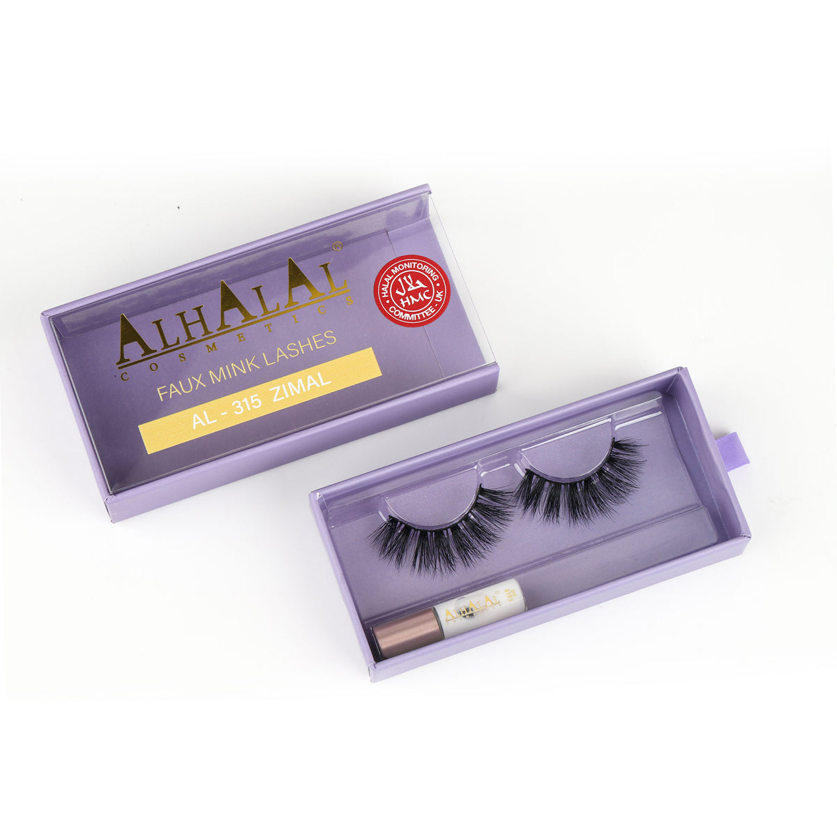 Alhalal AL-315 ZIMAL (3D631) Halal Faux Mink Wimpern, tierversuchsfrei