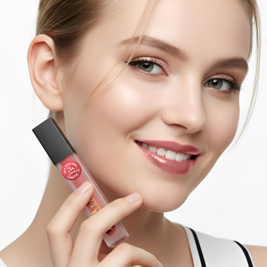 Alhalal Halal flüssig Lippenstift, matt, vegan, alkoholfrei & HMC-zertifiziert