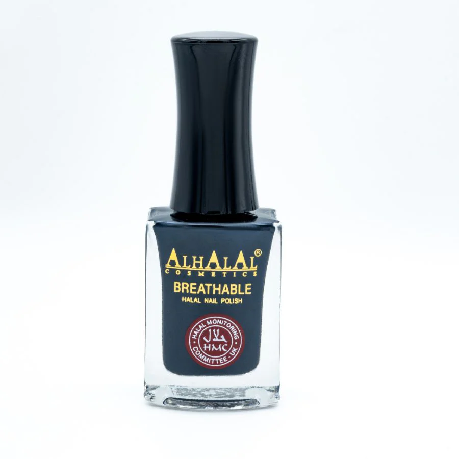 Alhalal AL-142 AFSHEEN Halal Atmungsaktiver Nagellack Schwarz | alkoholfrei & vegan