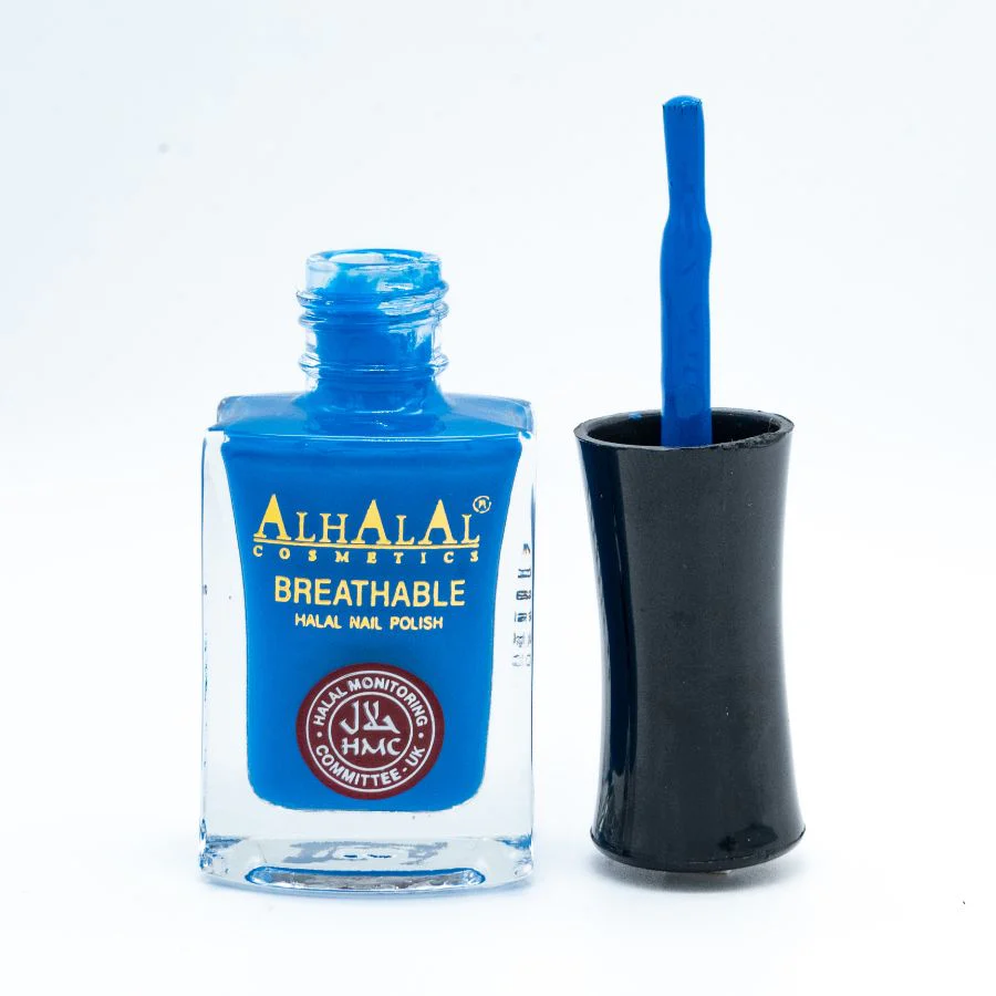 Alhalal AL-143 AFSHAN Halal Atmungsaktiver Nagellack Blau | alkoholfrei & vegan