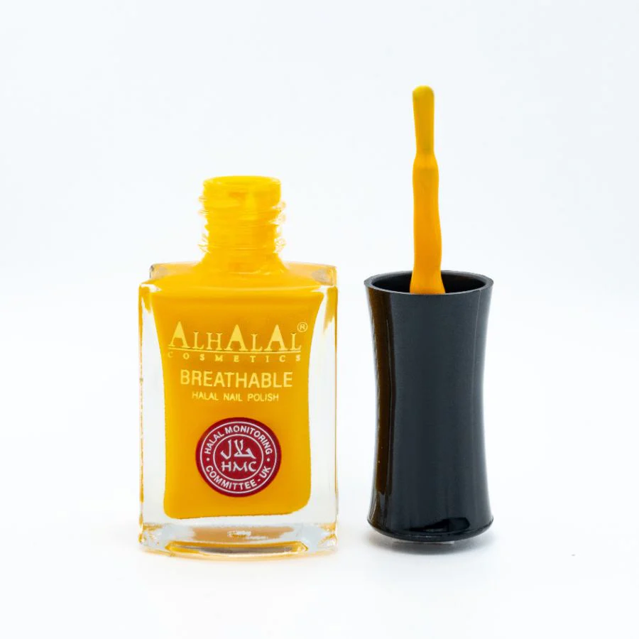 Alhalal AL-145 FALAK Halal Atmungsaktiver Nagellack Gelb alkoholfrei und vegan