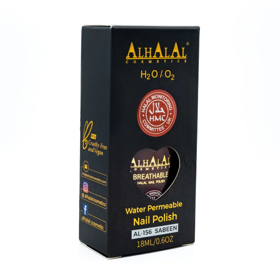 Alhalal AL-156 Sabeen Halal Atmungsaktiver Nagellack Kaffee Nude | alkoholfrei & vegan