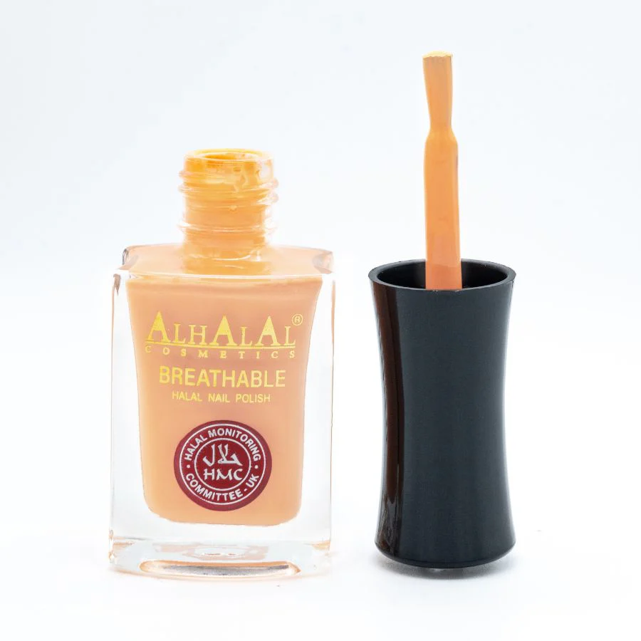 Alhalal AL-164 RUBAB Halal Atmungsaktiver Nagellack Koralle | alkoholfrei & vegan