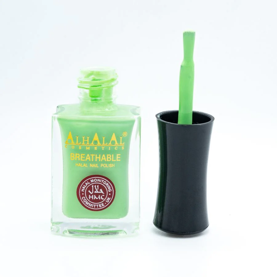 Alhalal AL-166 FAJAR Halal Atmungsaktiver Nagellack Grün | alkoholfrei & vegan