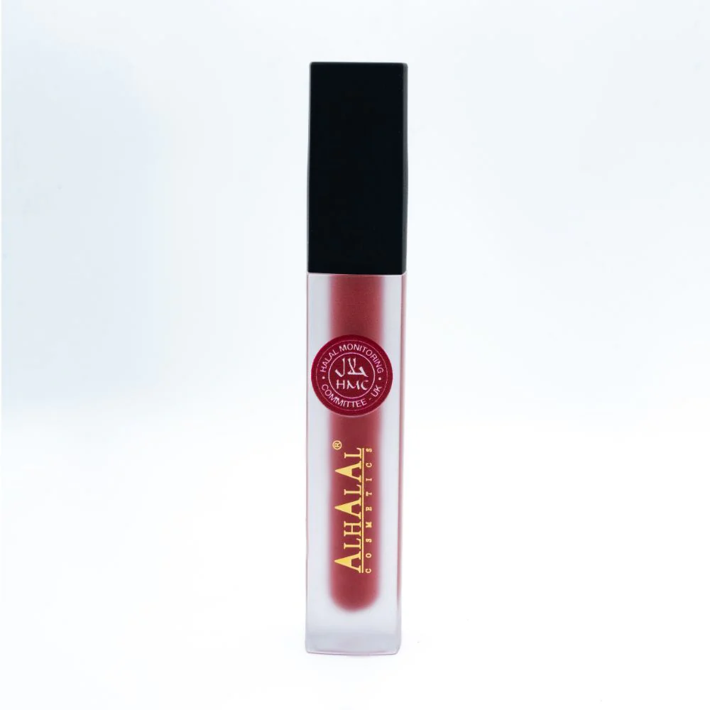 Alhalal AL-56 SUNDAS Halal Lippenstift Brick Red flüssig, matt, vegan, alkoholfrei & HMC-zertifiziert