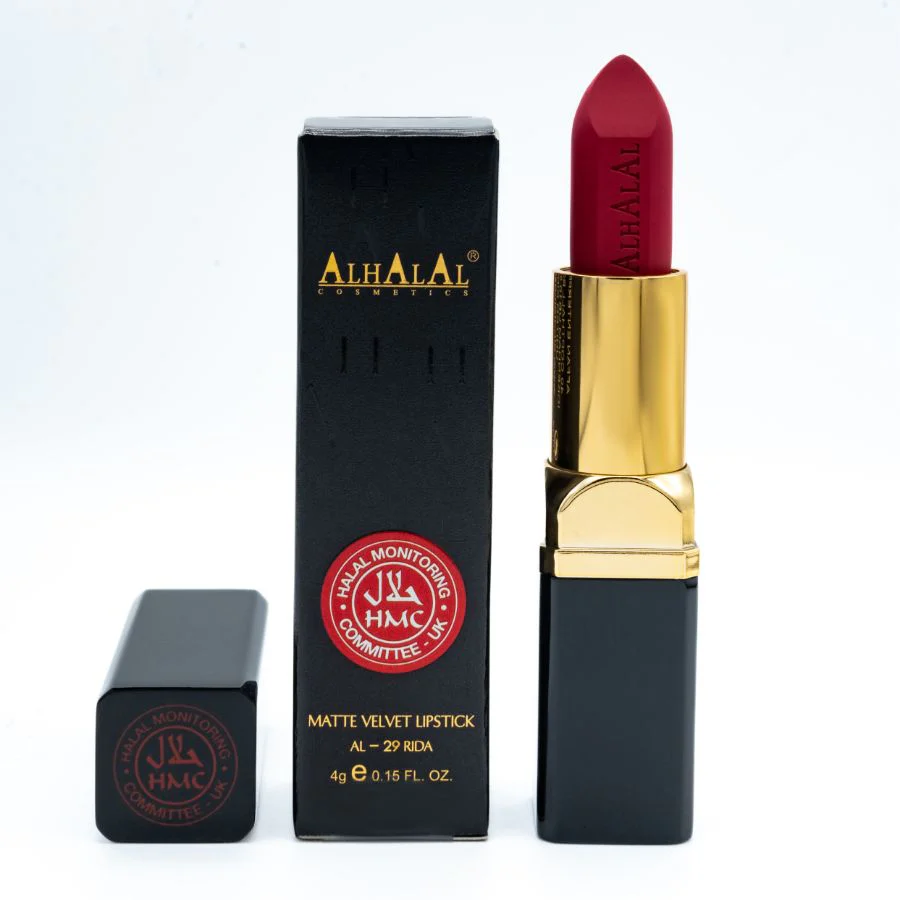 Alhalal AL-29 Rida Lippenstift – Ruby Red Boom | Halal & vegan