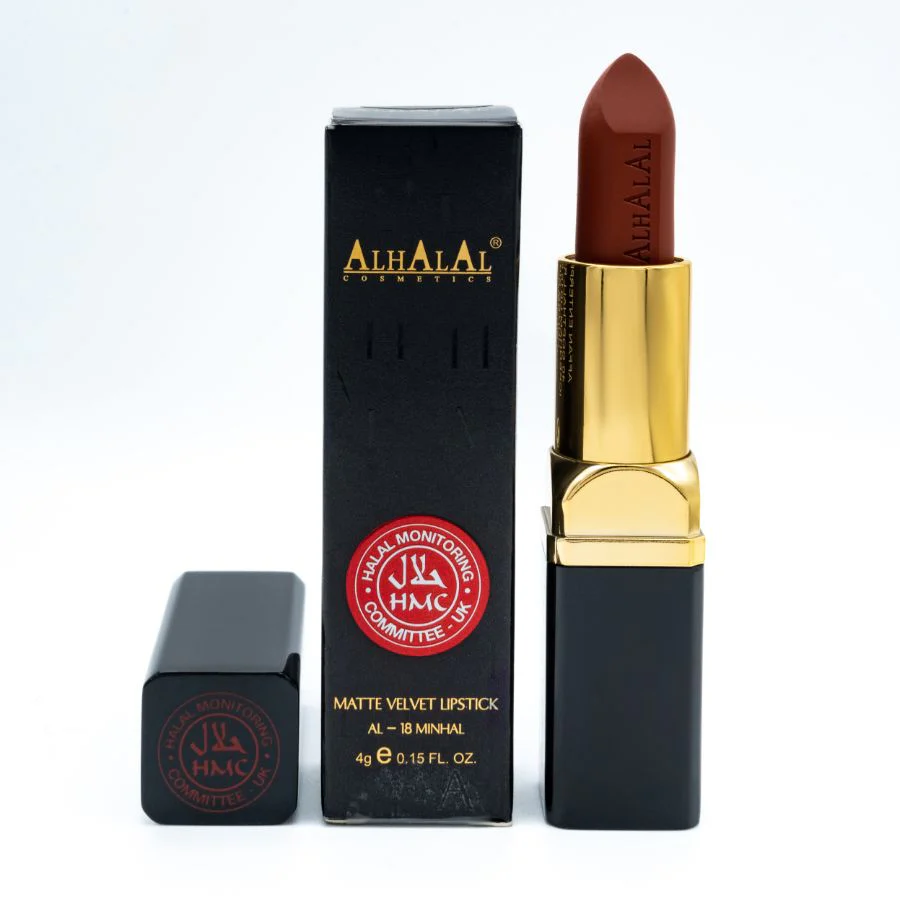 Alhalal AL-18 MINHAL Halal Lippenstift Rusty Red | matt, vegan, alkoholfrei & HMC-zertifiziert