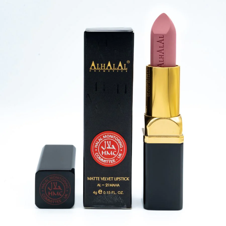 Alhalal AL-21 MAHA Halal Lippenstift Nude | matt, vegan, alkoholfrei & HMC-zertifiziert