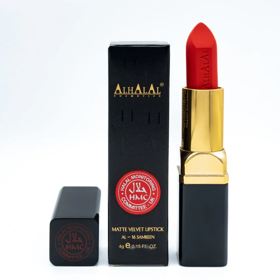 Alhalal AL-16 SAMREEN Halal Lippenstift Rot | matt, vegan, alkoholfrei & HMC-zertifiziert