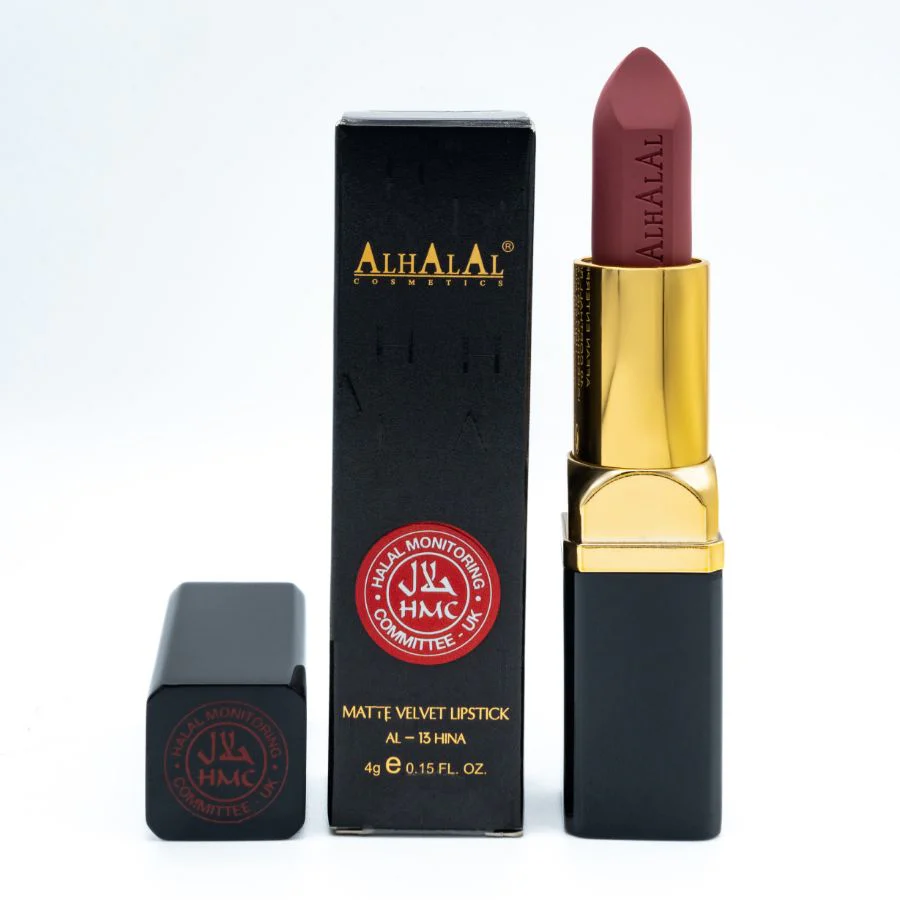 Alhalal AL-13 HINA Halal Lippenstift Holzrosa | matt, vegan, alkoholfrei & HMC-zertifiziert