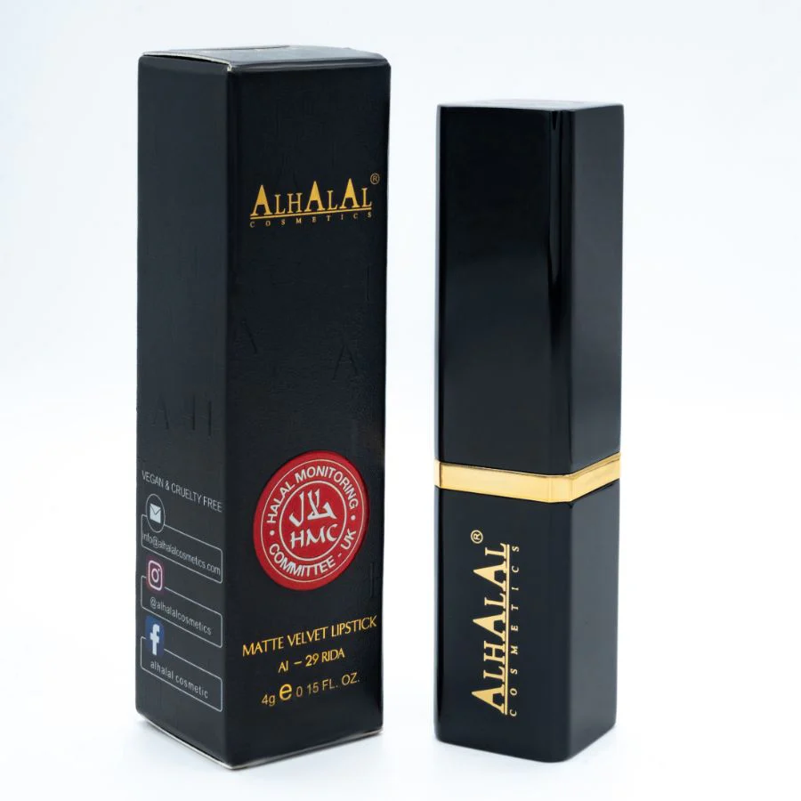 Alhalal AL-29 Rida Lippenstift – Ruby Red Boom | Halal & vegan