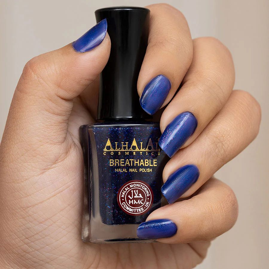 Alhalal AL-146 SOMIA Halal Atmungsaktiver Nagellack Dunkelblau | alkoholfrei & vegan