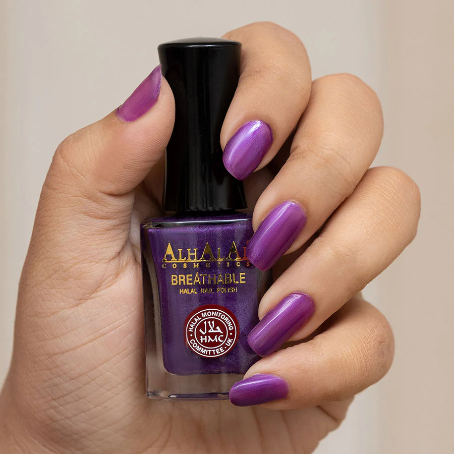 Alhalal AL-148 ANUM Halal Atmungsaktiver Nagellack Lila alkoholfrei und vegan
