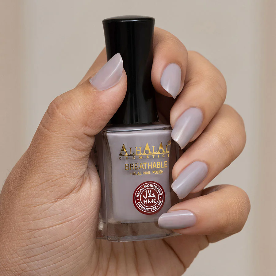 Alhalal AL-155 Jumana Halal Atmungsaktiver Nagellack Silber | alkoholfrei & vegan