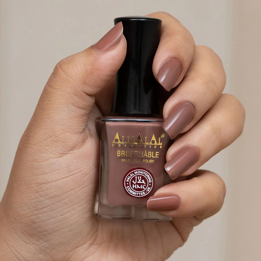 Alhalal AL-156 Sabeen Halal Atmungsaktiver Nagellack Kaffee Nude | alkoholfrei & vegan
