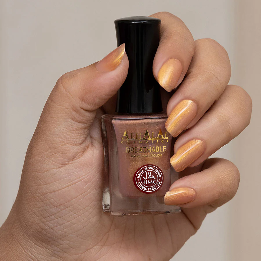 Alhalal AL-158 Zoya Halal Atmungsaktiver Nagellack Gold | alkoholfrei & vegan