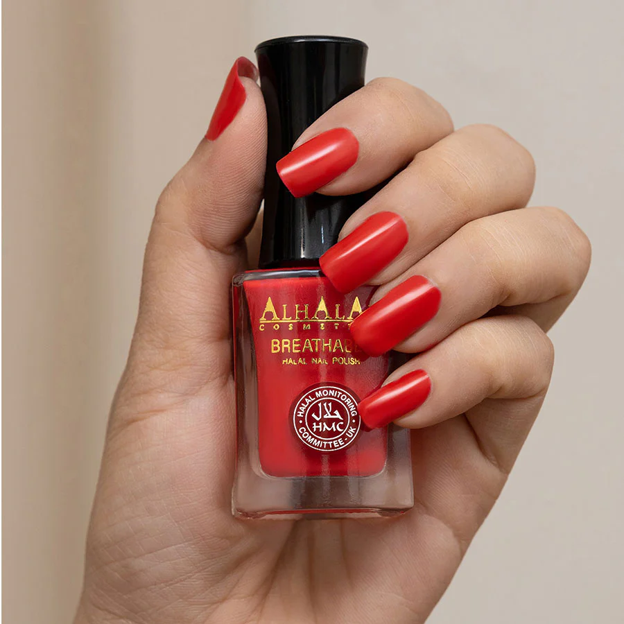 Alhalal AL-163 REEMA Halal Atmungsaktiver Nagellack Rot | alkoholfrei & vegan