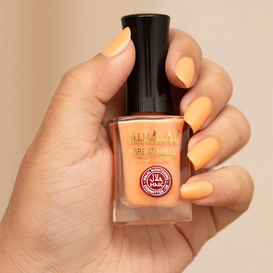 Alhalal AL-164 RUBAB Halal Atmungsaktiver Nagellack Koralle | alkoholfrei & vegan