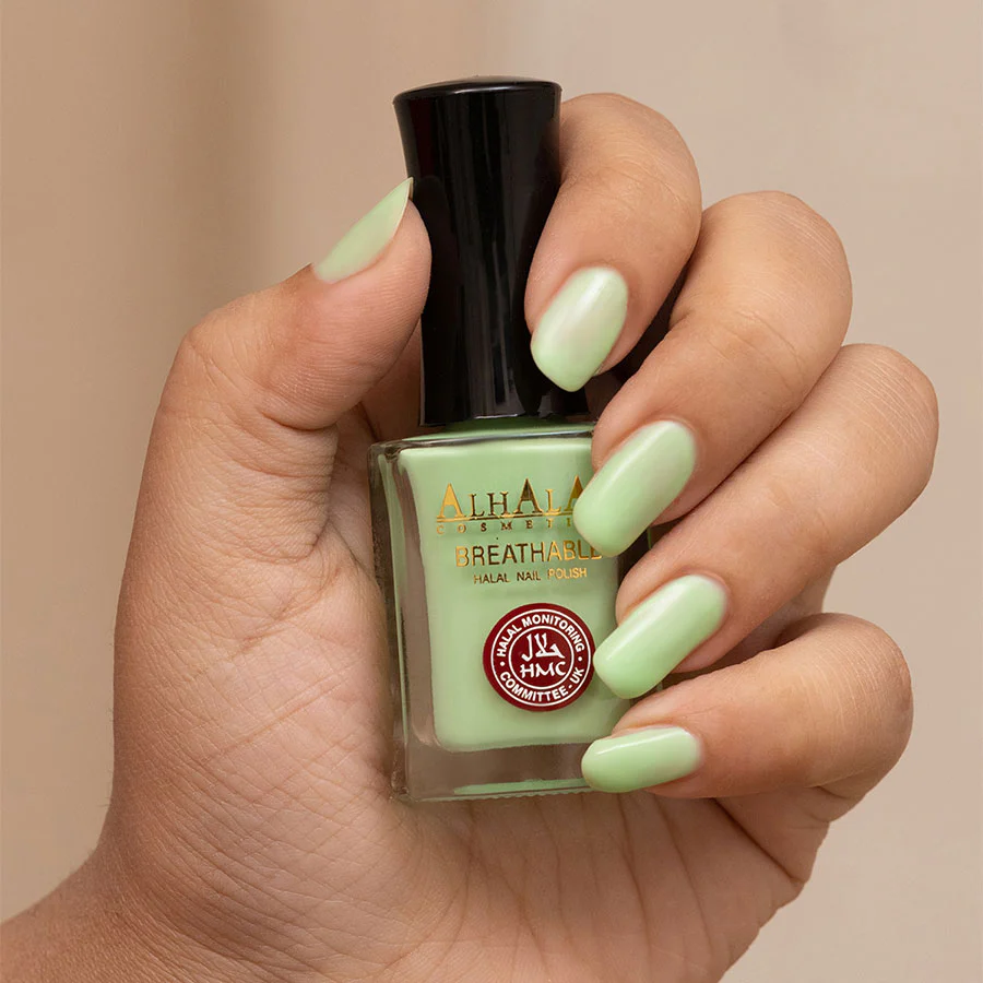 Alhalal AL-166 FAJAR Halal Atmungsaktiver Nagellack Grün | alkoholfrei & vegan