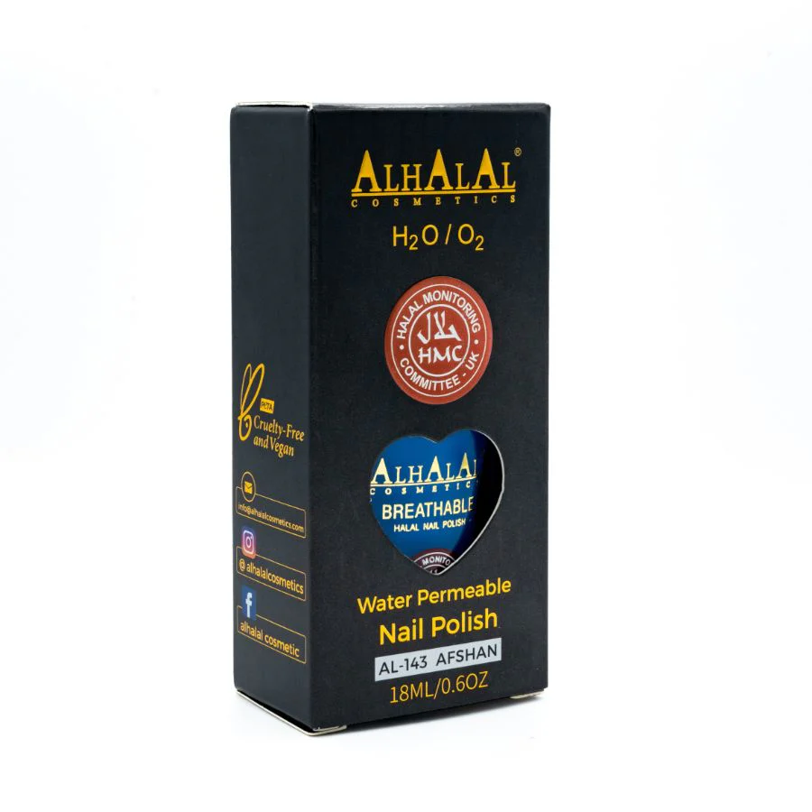 Alhalal AL-143 AFSHAN Halal Atmungsaktiver Nagellack Blau | alkoholfrei & vegan