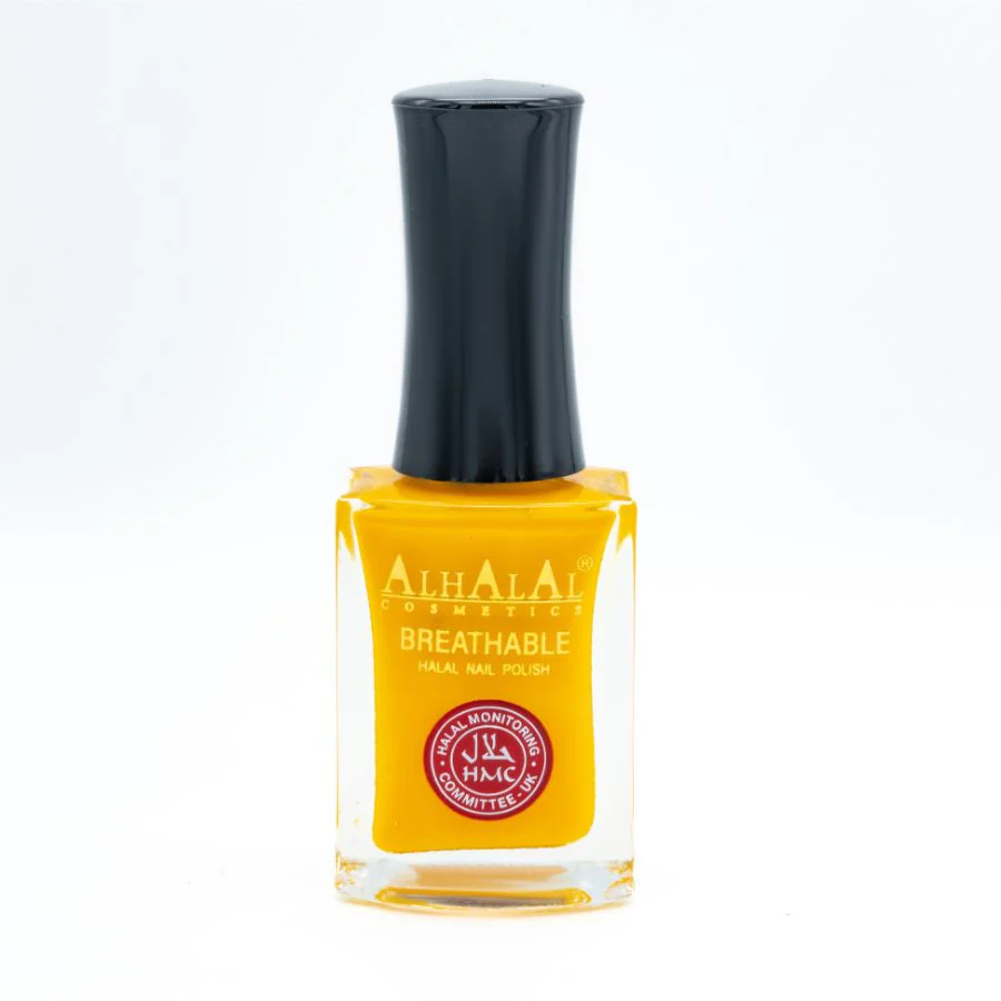 Alhalal AL-145 FALAK Halal Atmungsaktiver Nagellack Gelb alkoholfrei und vegan