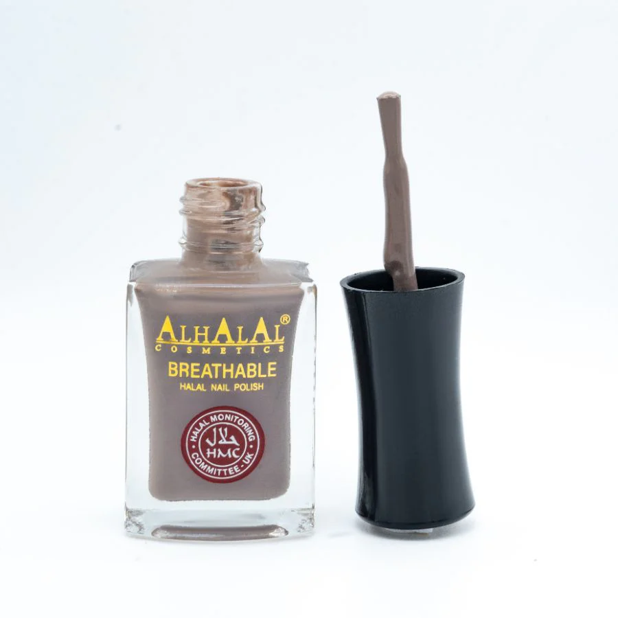 Alhalal AL-147 SAMIA Halal Atmungsaktiver Nagellack Grau | alkoholfrei & vegan