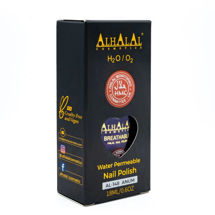 Alhalal AL-148 ANUM Halal Atmungsaktiver Nagellack Lila alkoholfrei und vegan
