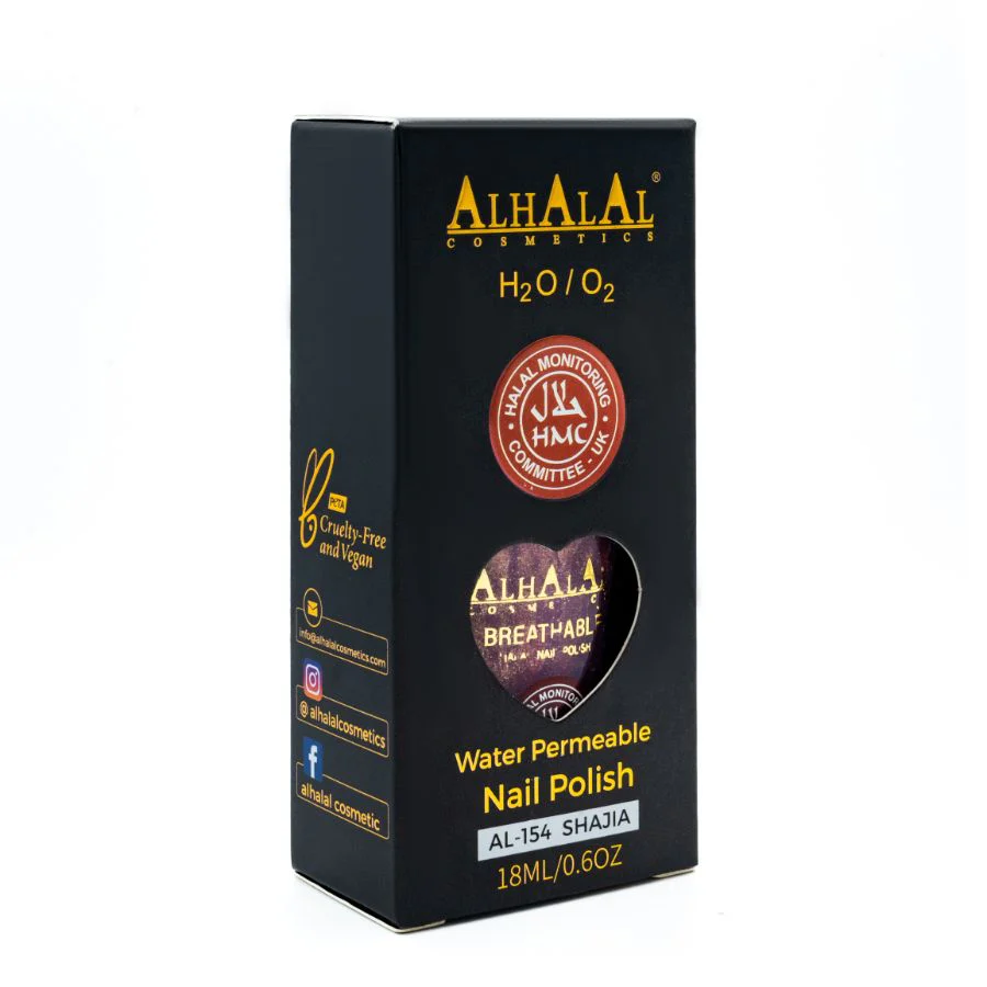 Alhalal AL-154 SHAJIA Halal Atmungsaktiver Nagellack Glitzer alkoholfrei und vegan