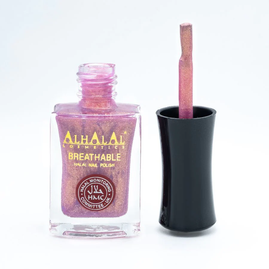 Alhalal AL-154 SHAJIA Halal Atmungsaktiver Nagellack Glitzer alkoholfrei und vegan