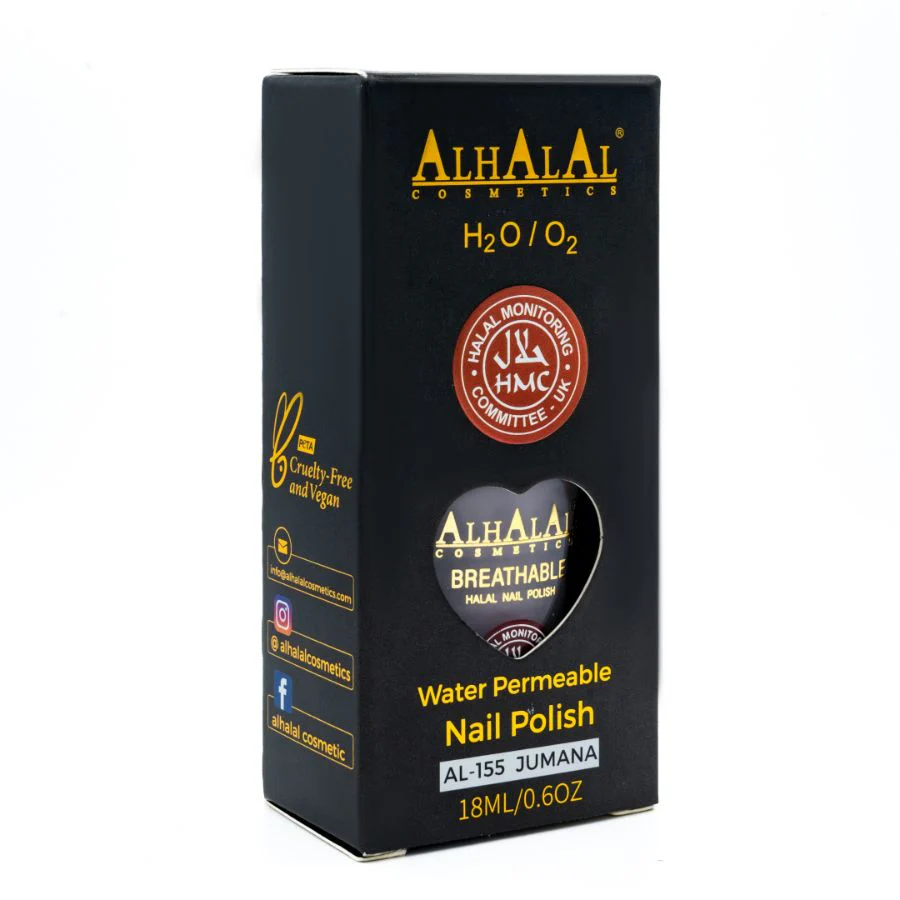Alhalal AL-155 Jumana Halal Atmungsaktiver Nagellack Silber | alkoholfrei & vegan
