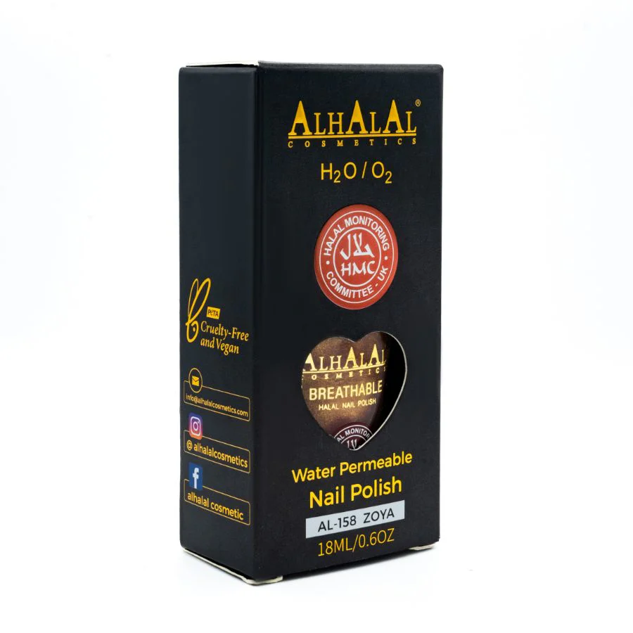 Alhalal AL-158 Zoya Halal Atmungsaktiver Nagellack Gold | alkoholfrei & vegan