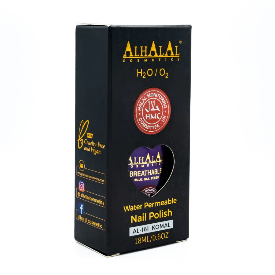 Alhalal AL-161 KOMAL Halal Atmungsaktiver Nagellack Lila | alkoholfrei & vegan