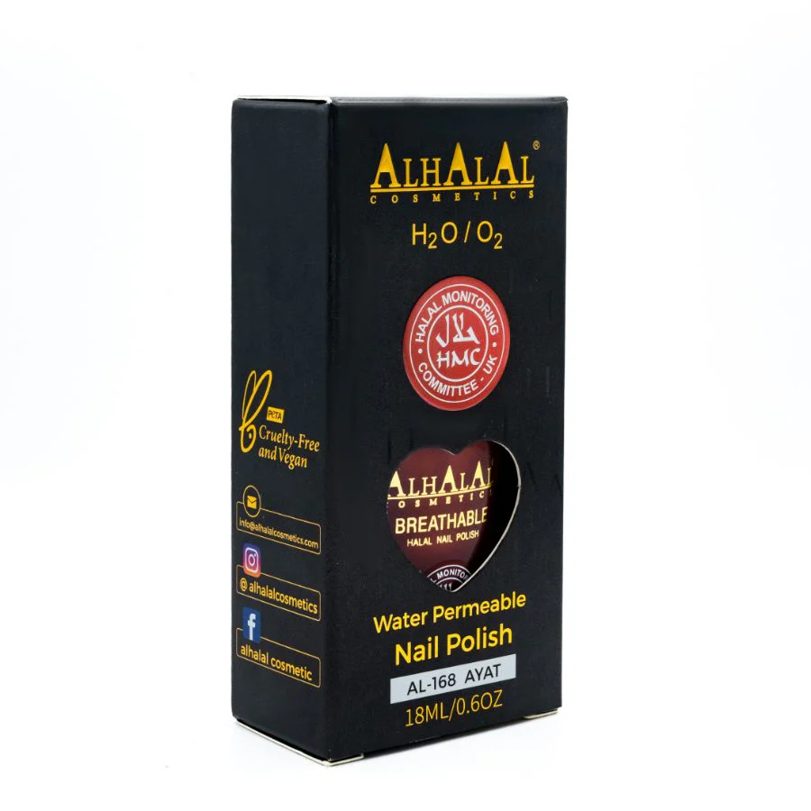 Alhalal AL-168 AYAT Halal Atmungsaktiver Nagellack Rot | alkoholfrei & vegan