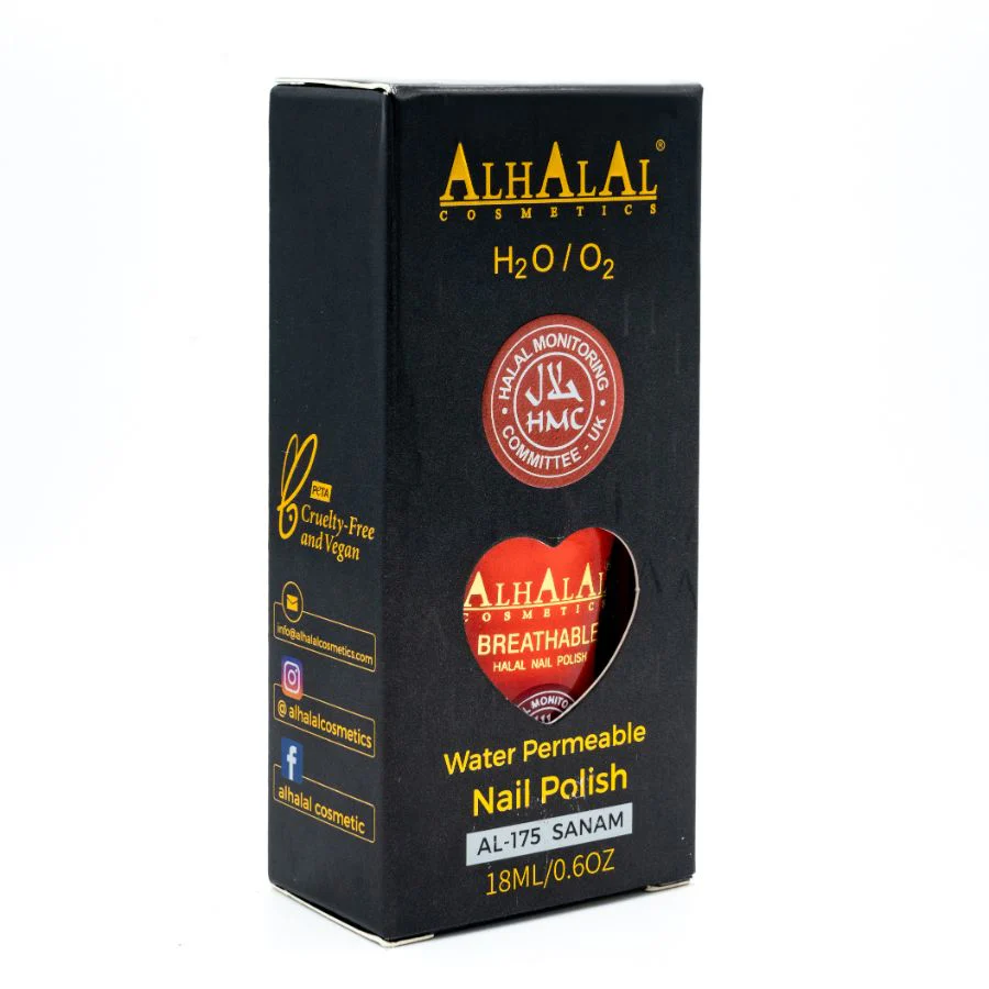 Alhalal AL-175 SANAM Halal Atmungsaktiver Nagellack Orange | alkoholfrei & vegan