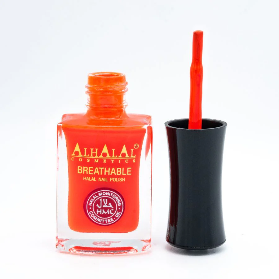 Alhalal AL-175 SANAM Halal Atmungsaktiver Nagellack Orange | alkoholfrei & vegan