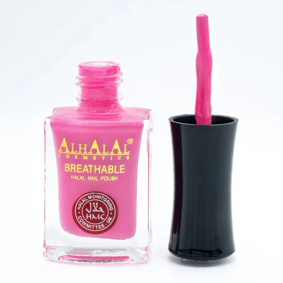 Alhalal AL-180 HUDA Halal Atmungsaktiver Nagellack Pink alkoholfrei und vegan