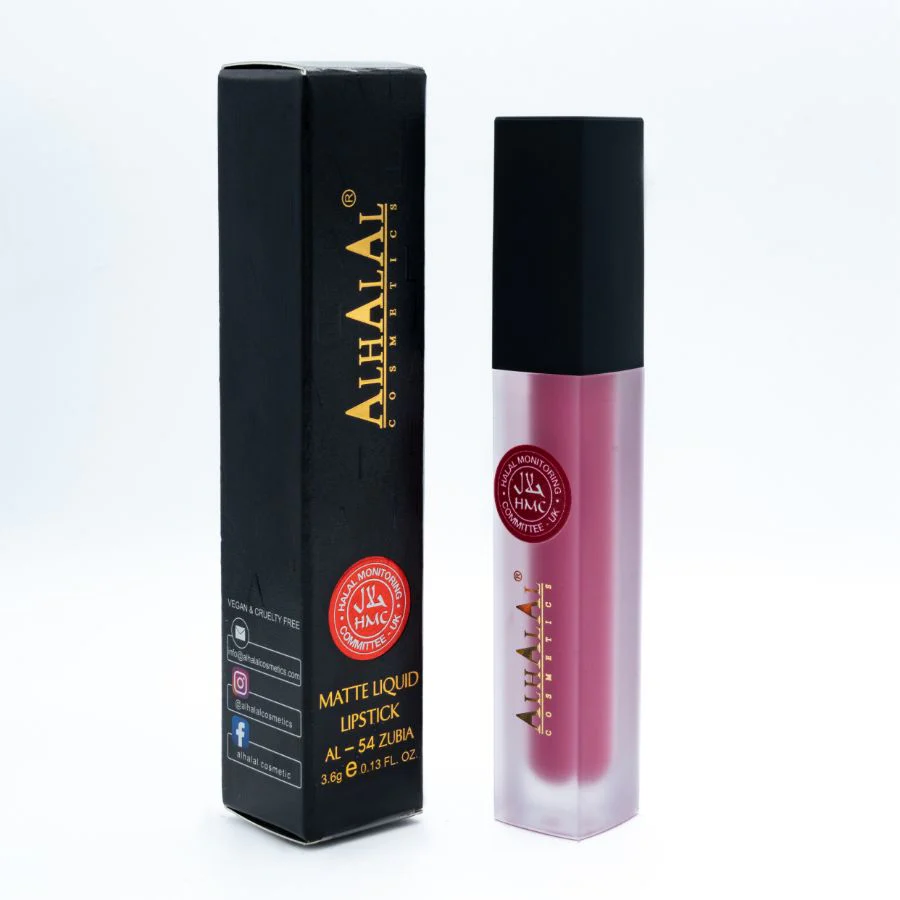 Alhalal AL-54 ZUBIA Halal Lippenstift Rosa | flüssig, matt, vegan, alkoholfrei & HMC-zertifiziert