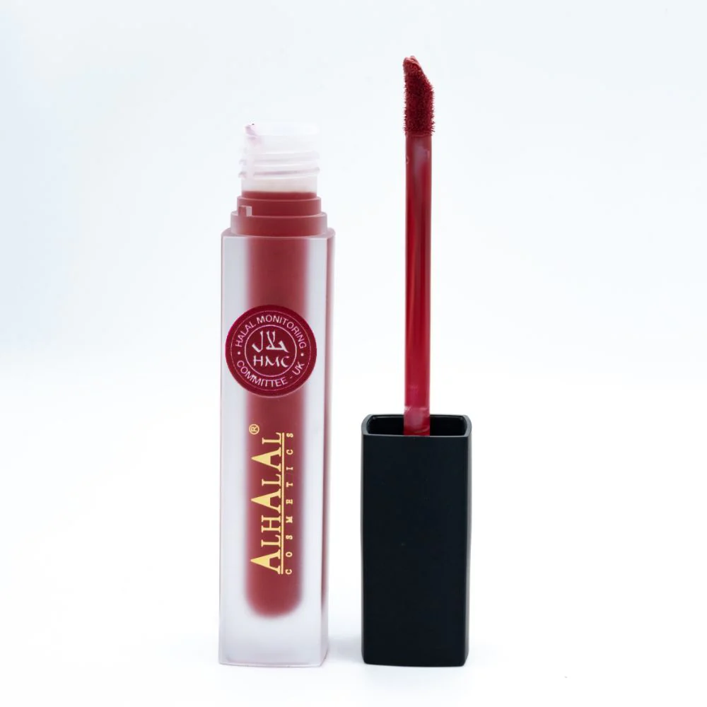 Alhalal AL-56 SUNDAS Halal Lippenstift Brick Red flüssig, matt, vegan, alkoholfrei & HMC-zertifiziert
