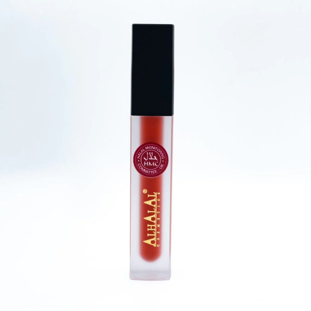 Alhalal AL-58 MAHNOOR Lippenstift Dunkelrot | flüssig, matt, vegan, alkoholfrei & HMC-zertifiziert