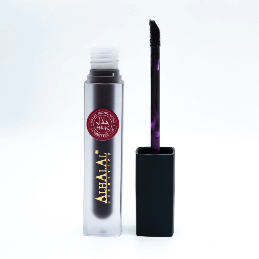 Alhalal AL-60 SANIYA Lippenstift Velvet Plum | flüssig, matt, vegan, alkoholfrei & HMC-zertifiziert