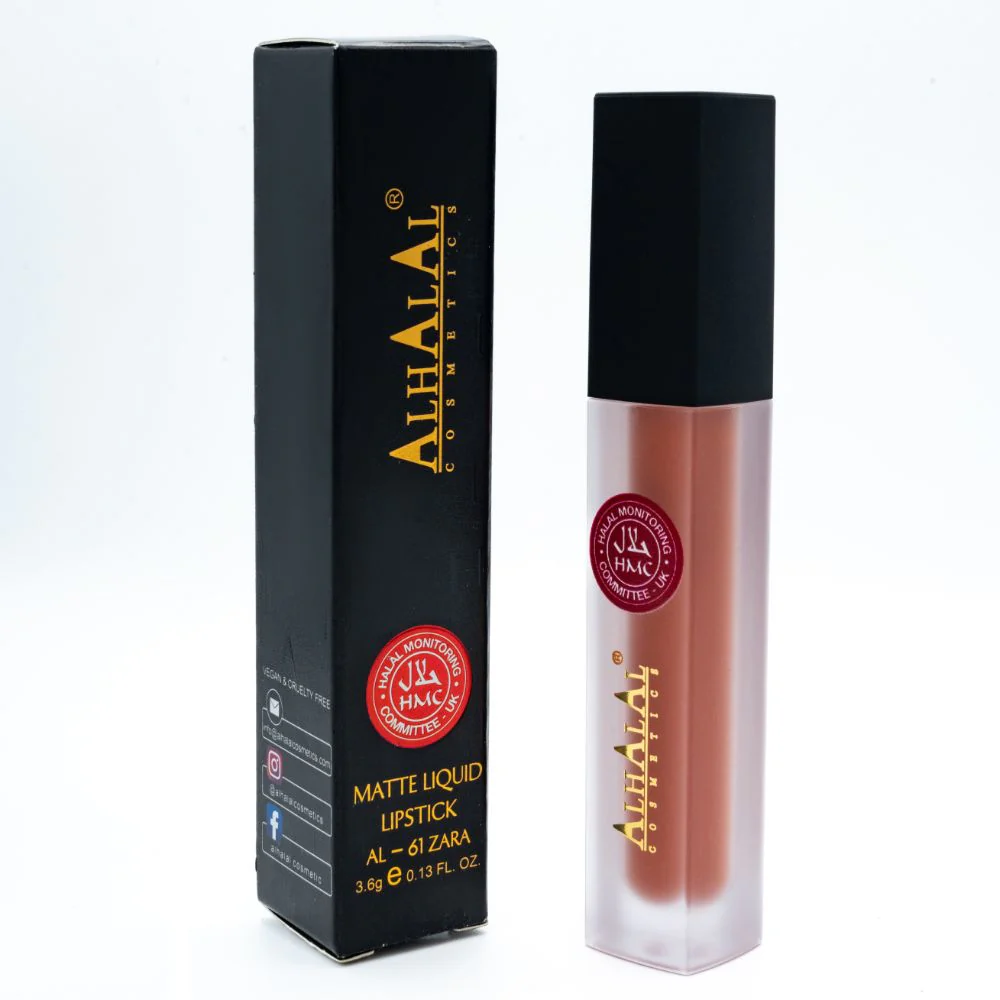 Alhalal AL-61 ZARA Lippenstift Rot | flüssig, matt, vegan, alkoholfrei & HMC-zertifiziert
