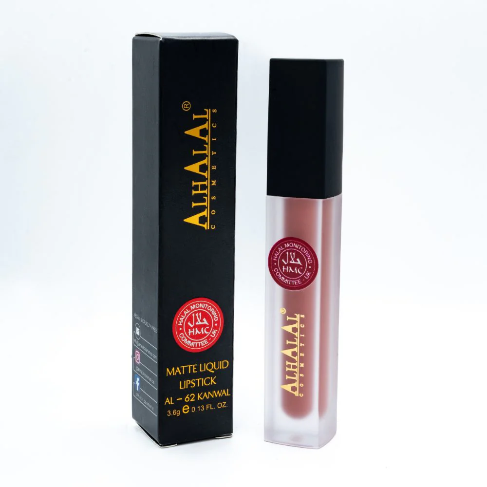 Alhalal AL-62 KANWAL Lippenstift Nude | flüssig, matt, vegan, alkoholfrei & HMC-zertifiziert