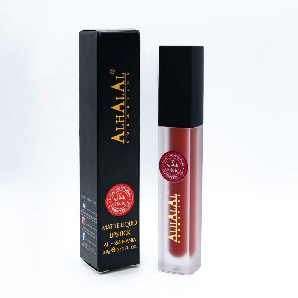 Alhalal AL-64 HANIA Lippenstift Rot | flüssig, matt, vegan, alkoholfrei & HMC-zertifiziert