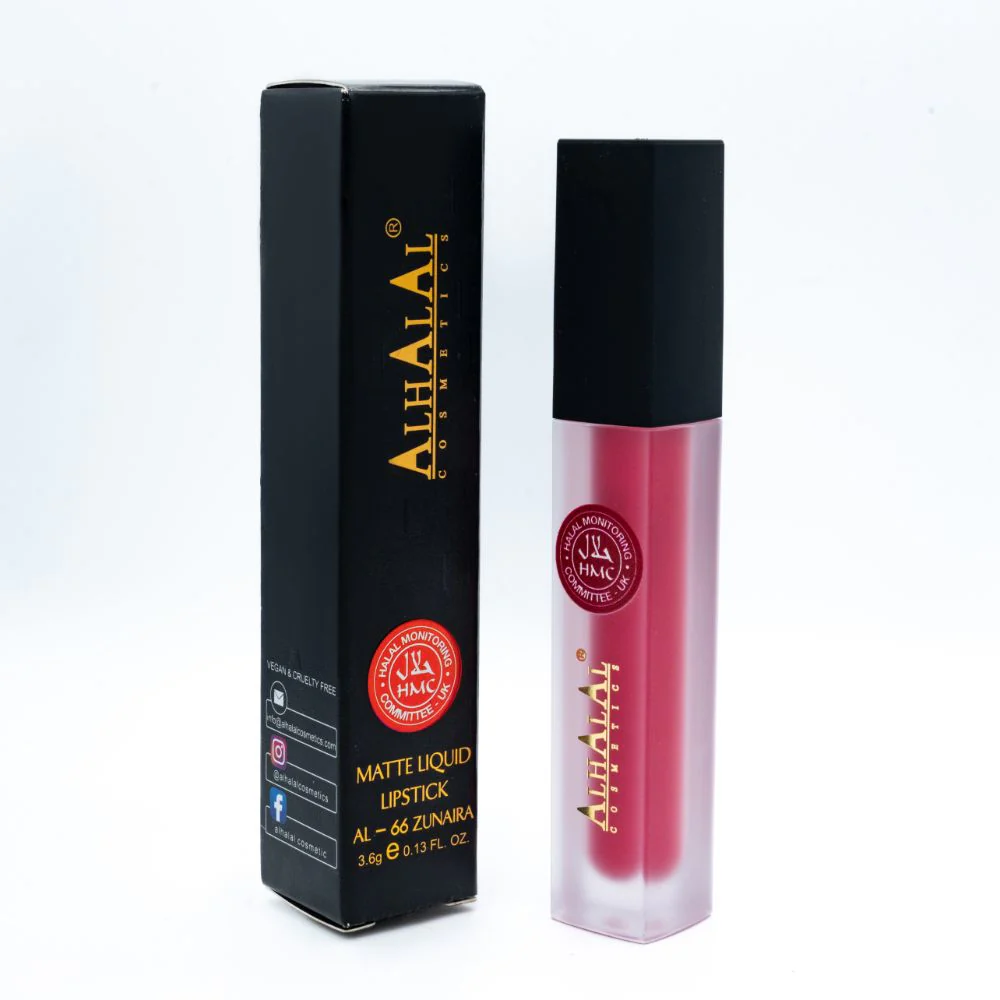 Alhalal AL-66 ZUNAIRA Lippenstift Pink | flüssig, matt, vegan, alkoholfrei & HMC-zertifiziert