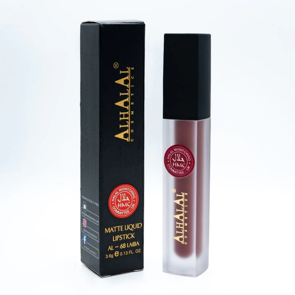Alhalal AL-68 LAIBA Lippenstift Braun | flüssig, matt, vegan, alkoholfrei & HMC-zertifiziert