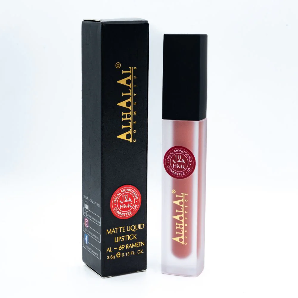 Alhalal AL-69 RAMEEN Lippenstift Peach | flüssig, matt, vegan, alkoholfrei & HMC-zertifiziert
